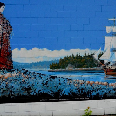 The murals pay trinbute to the area's indigenous history. 